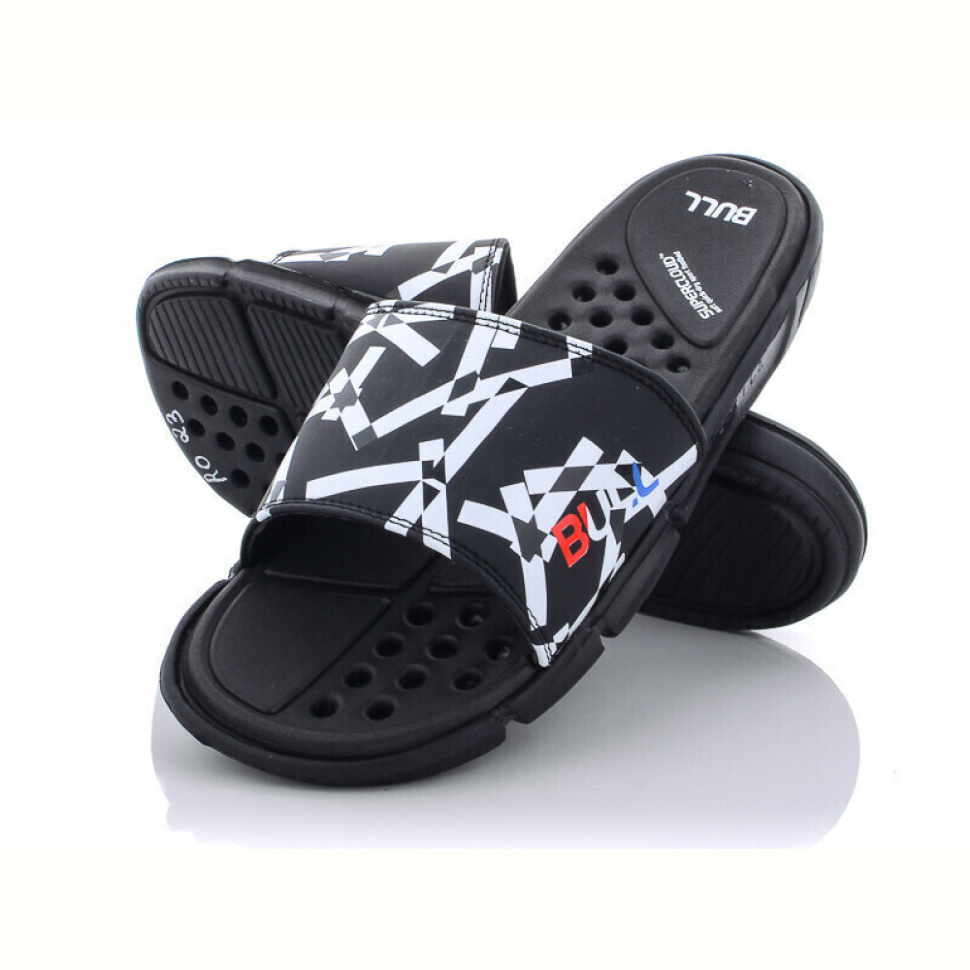 Шлепки Obuvok R023  black-white
