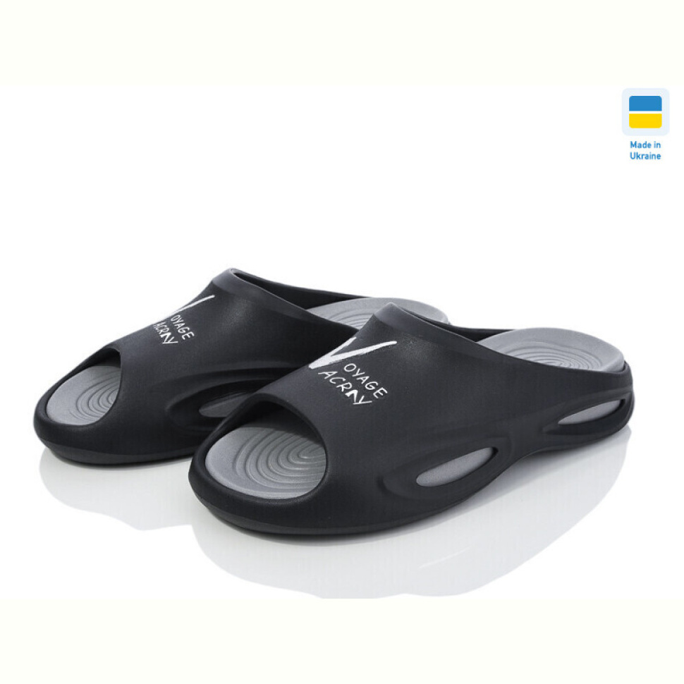 Шлепки Inblue L135 чорно-сірий