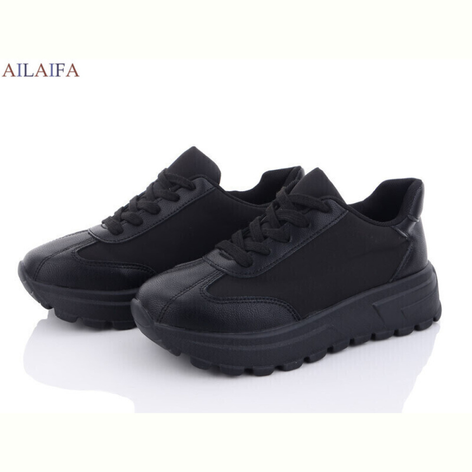 Кроссовки Ailaifa 2382 all black піна