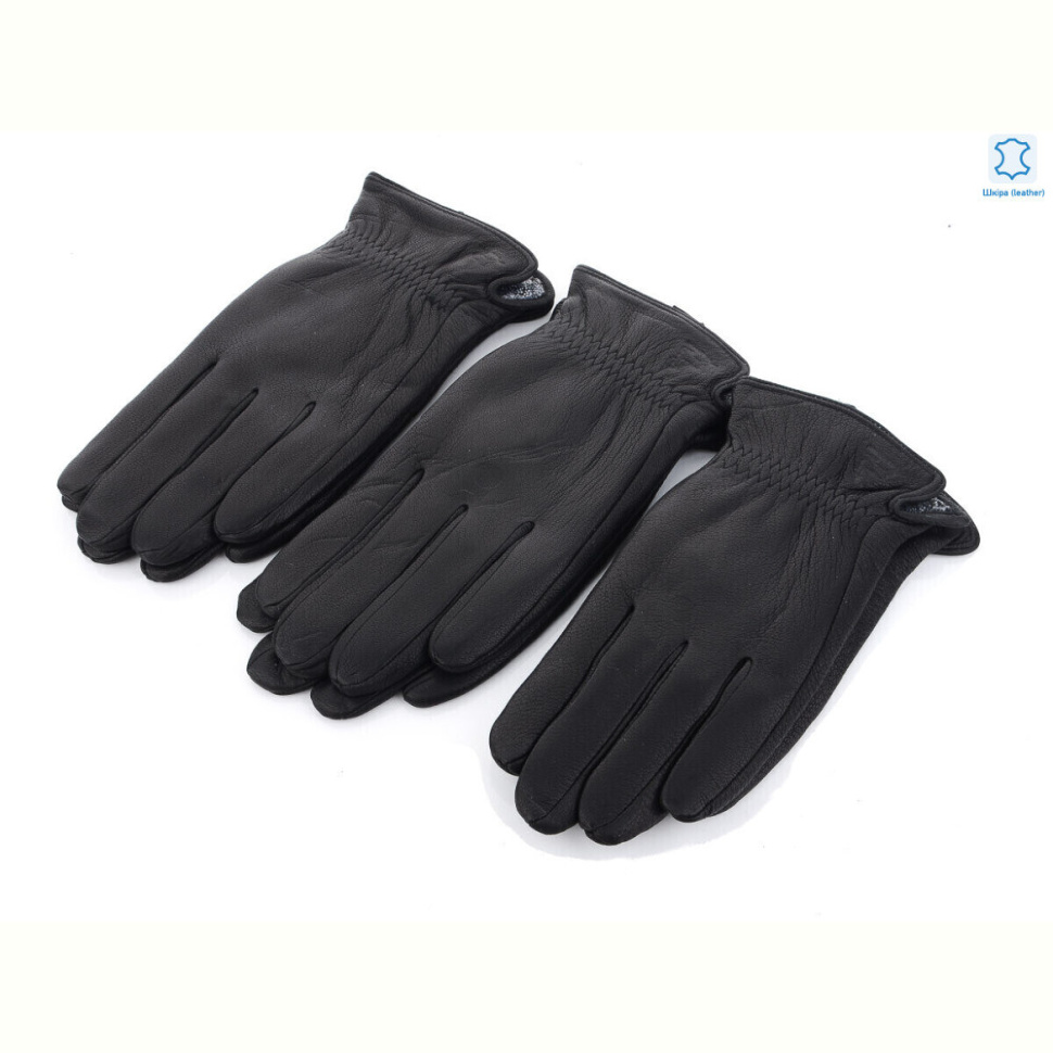 Перчатки RuBi S113М шкіра оленя-махра black