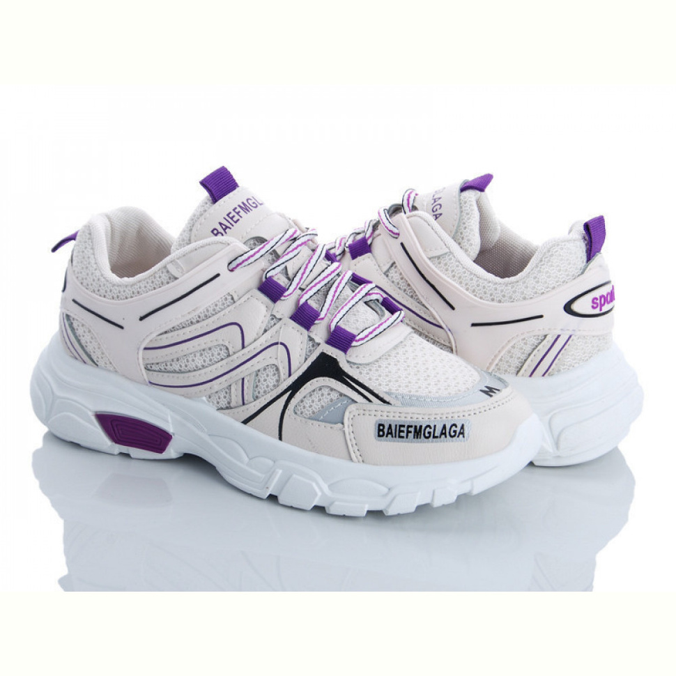Кроссовки Class Shoes A190 бежево-фиолетовый Кроссовки Class Shoes A190 бежево-фиолетовый