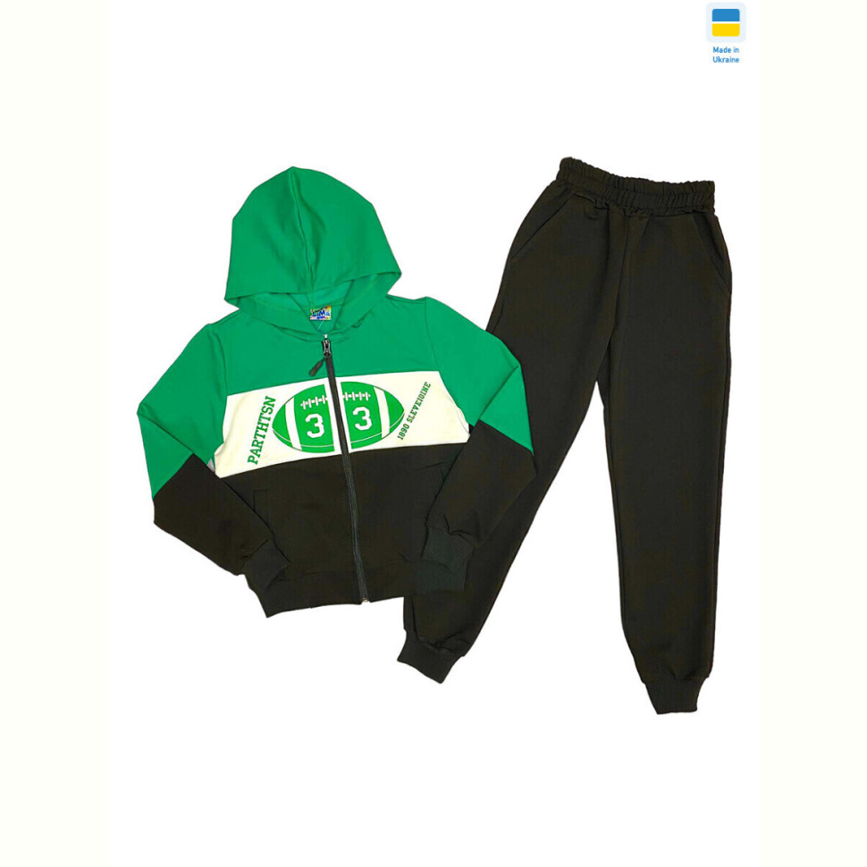 Спортивный костюм LiMa 2405 black-green (128-152)