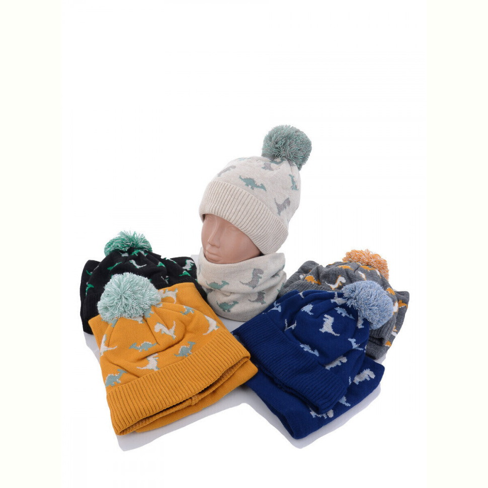 Шапка STARK Набір шапка+баф хлопчик на флісі mix