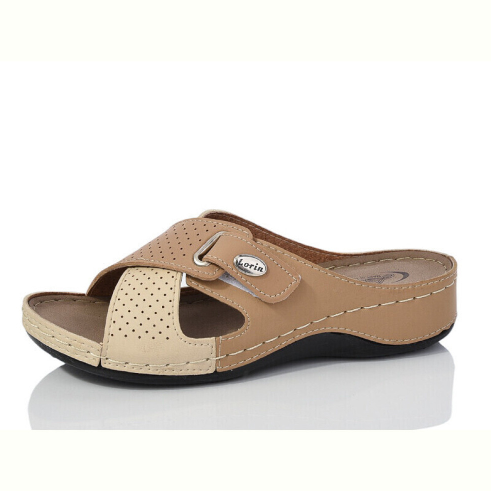 Шлепки Sali-2 D106 beige-d.beige Шлепки Sali-2 D106 beige-d.beige