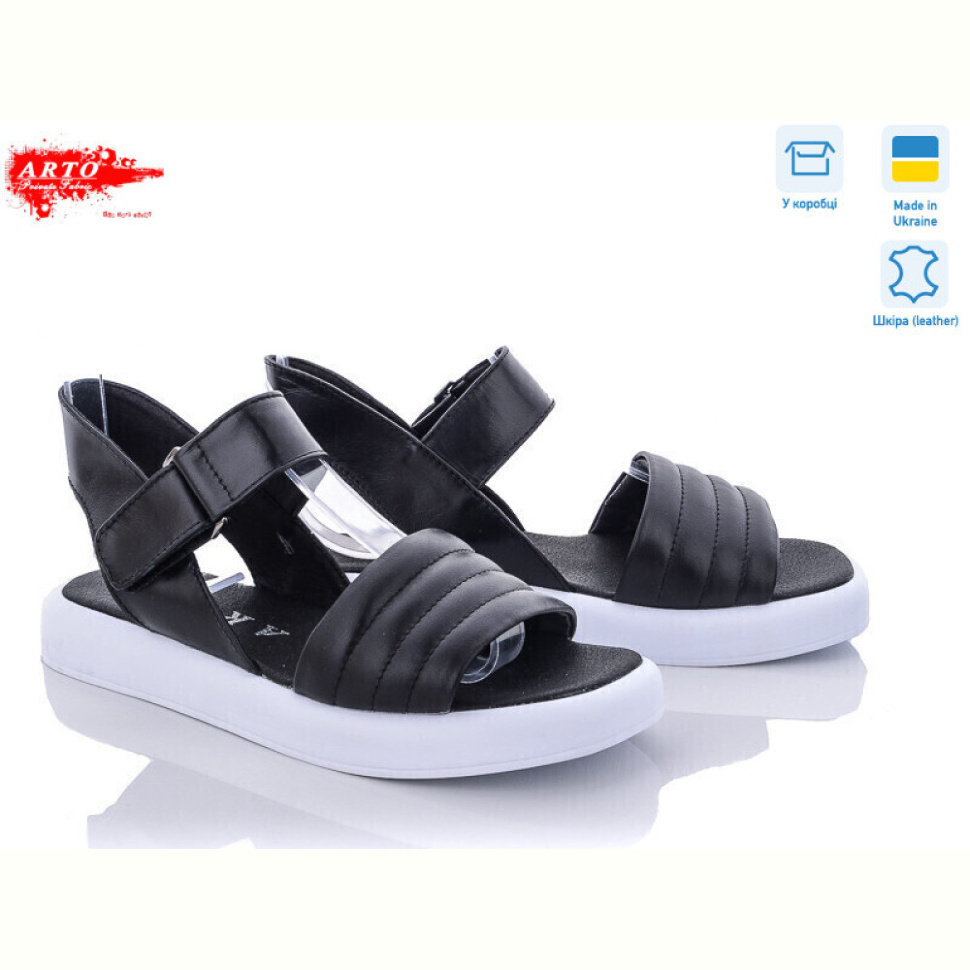 Босоножки ARTO 416 черный.к.