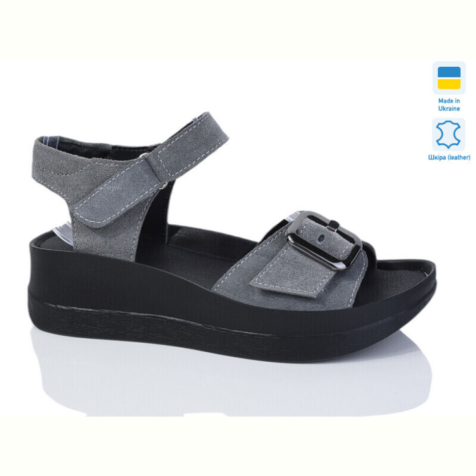 Босоножки Sali 1717-2 т.сірий з чор-п. Босоножки Sali 1717-2 т.сірий з чор-п.