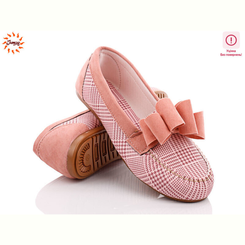 Мокасины Jumay Bruno клетка бант pink уценка Мокасины Jumay Bruno клетка бант pink уценка