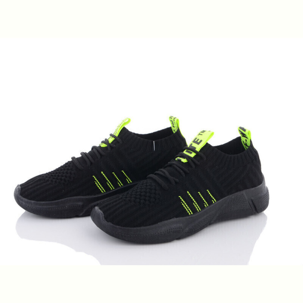 Кроссовки Violeta 185-1 black-green