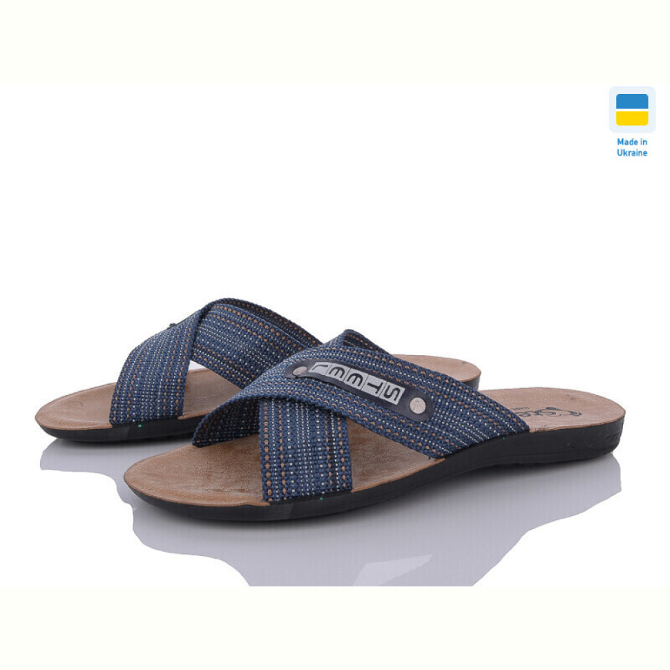 Шлепки DeMur 2024-007-1 синій