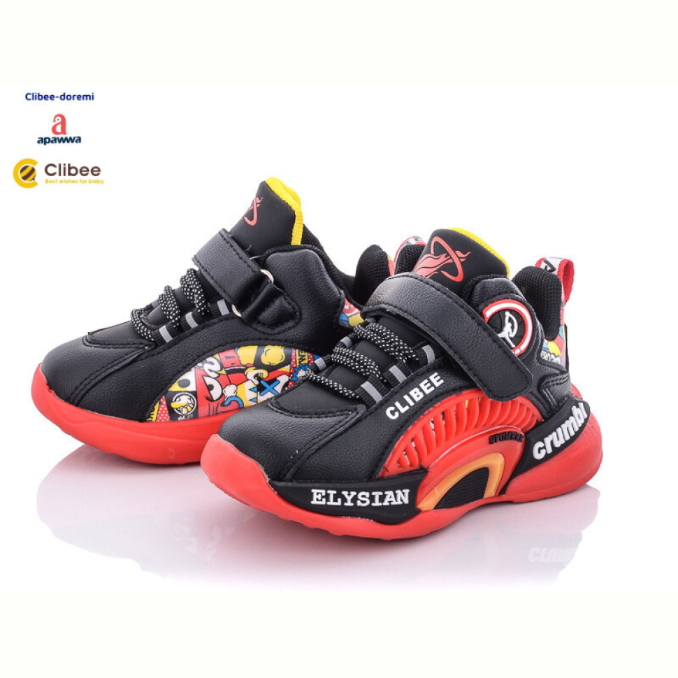 Кроссовки Clibee-Doremi L353 black-red Кроссовки Clibee-Doremi L353 black-red