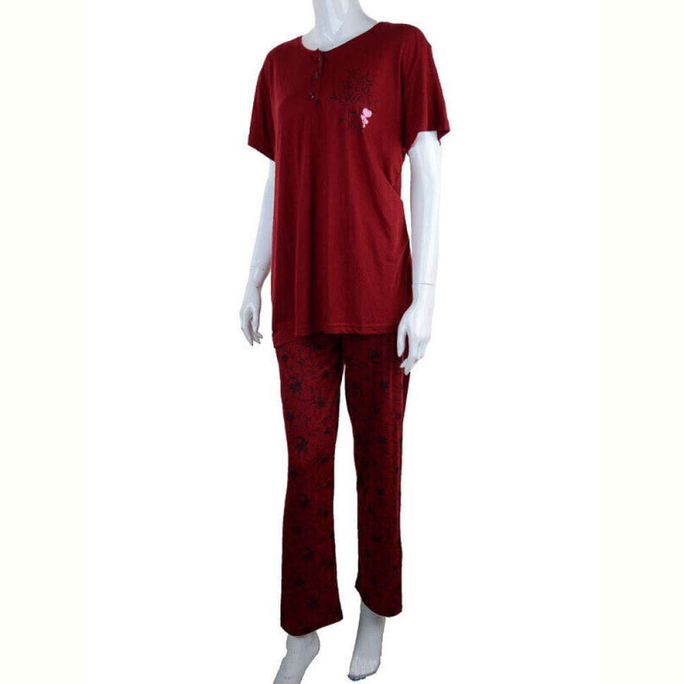 Пижама Obuvok 10202 bordo (04077)