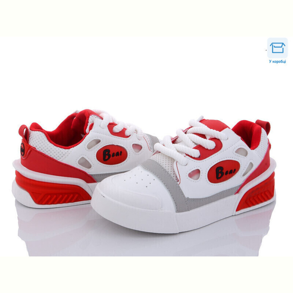 Кроссовки Obuvok 6609 white-red