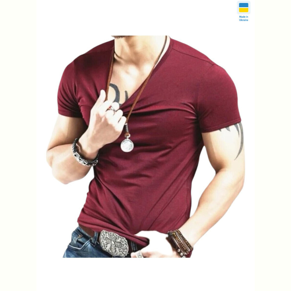 Футболка Riza 003 бордовий