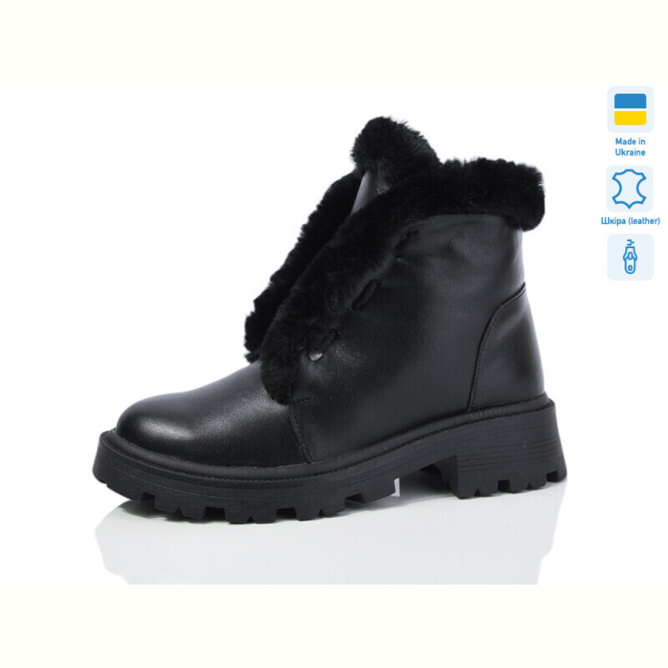 Ботинки Sali 333  чорний к. ч.п. зима