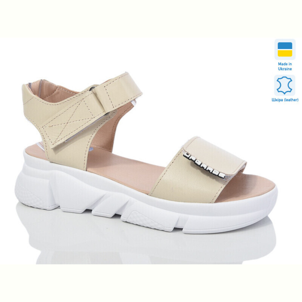 Босоножки Sali 1706-1 беж-білий к.