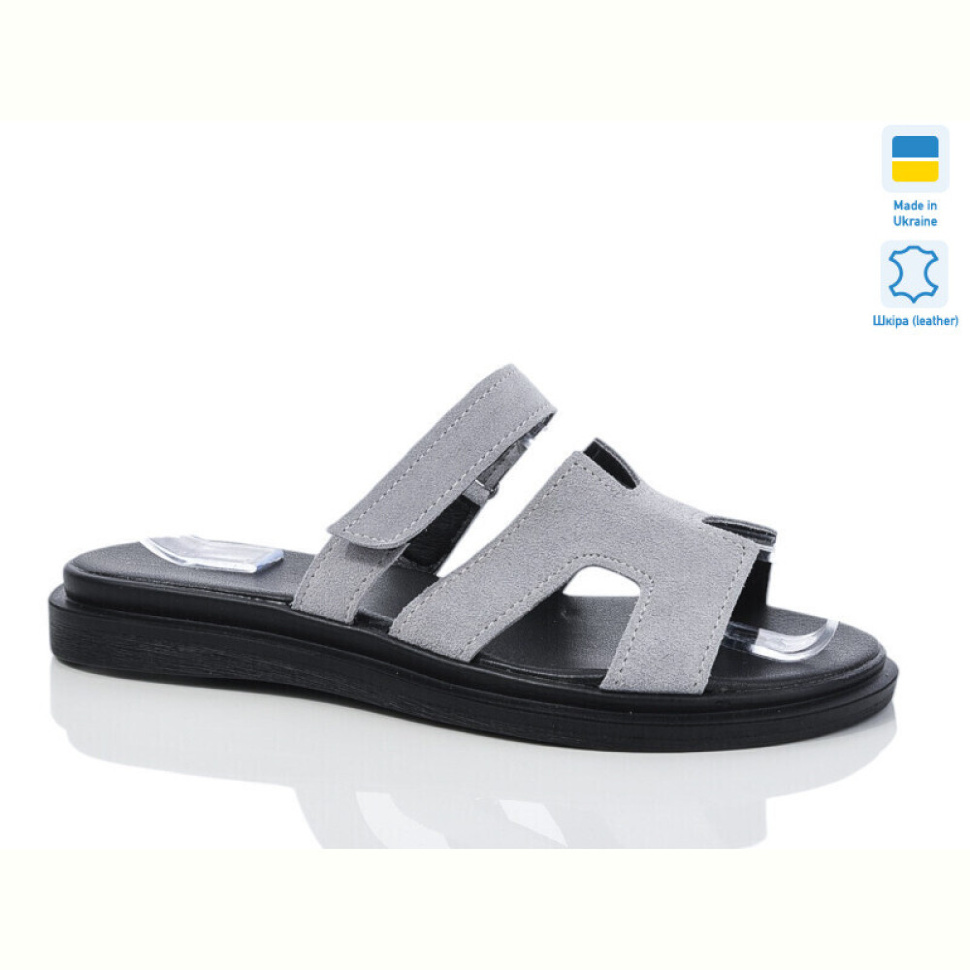 Шлепки Sali 1501-1 сірий з.