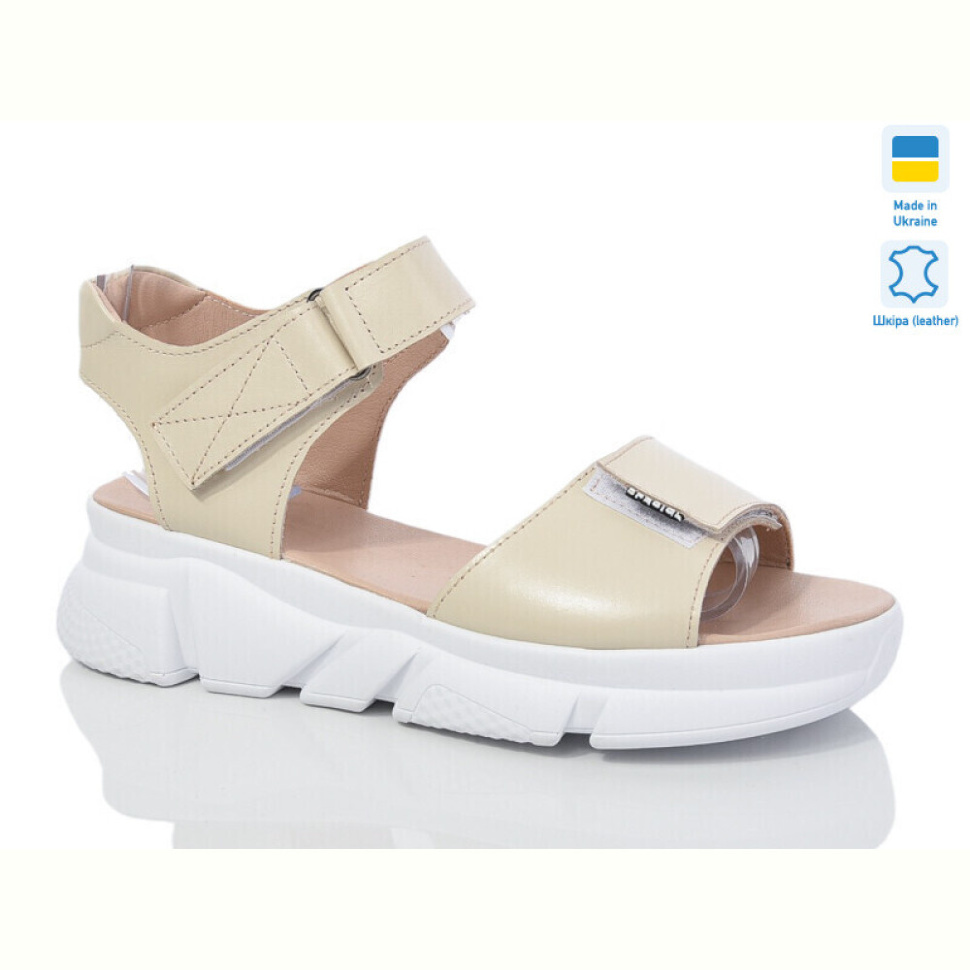 Босоножки Sali 1707-1 беж-білий к.