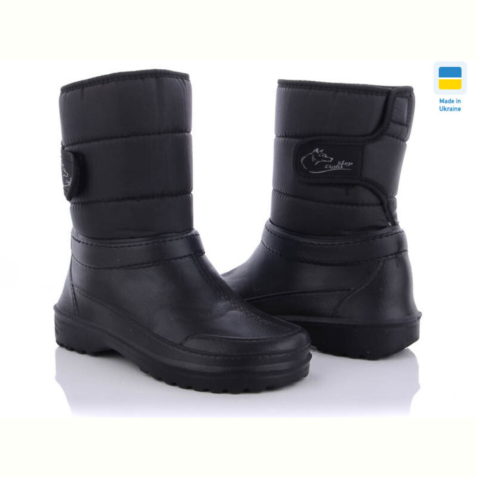 Сапоги из пены Vladimir 2033 кредо черний на липучкі
