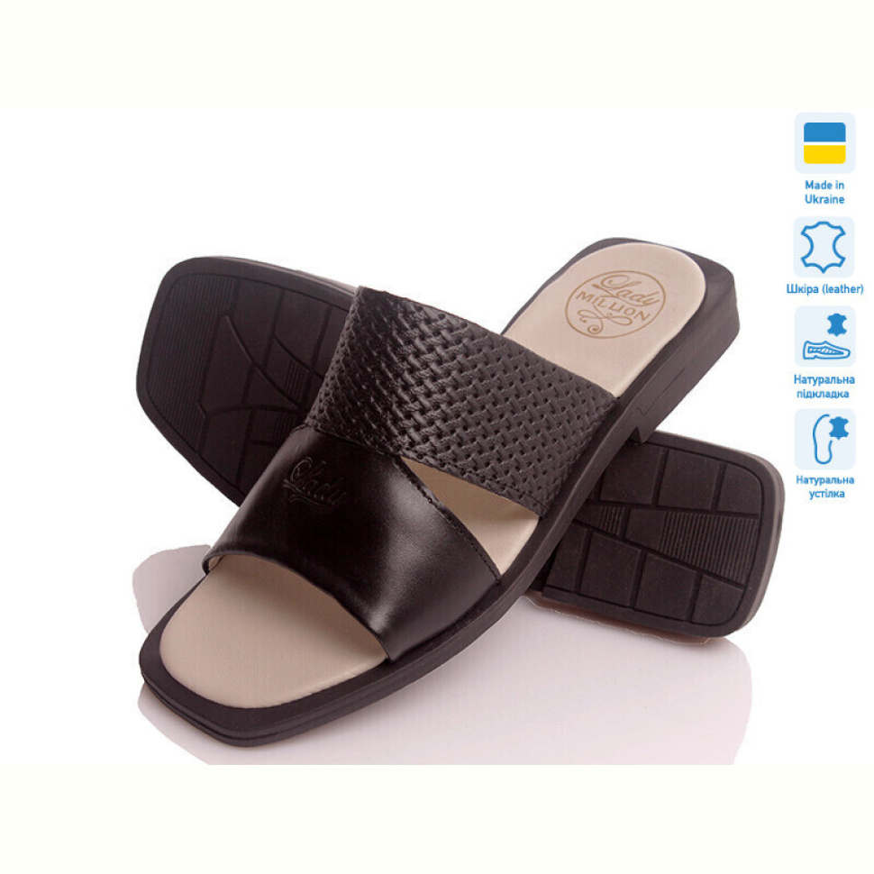 Шлепки Prime-Opt Paradize 70 чорний