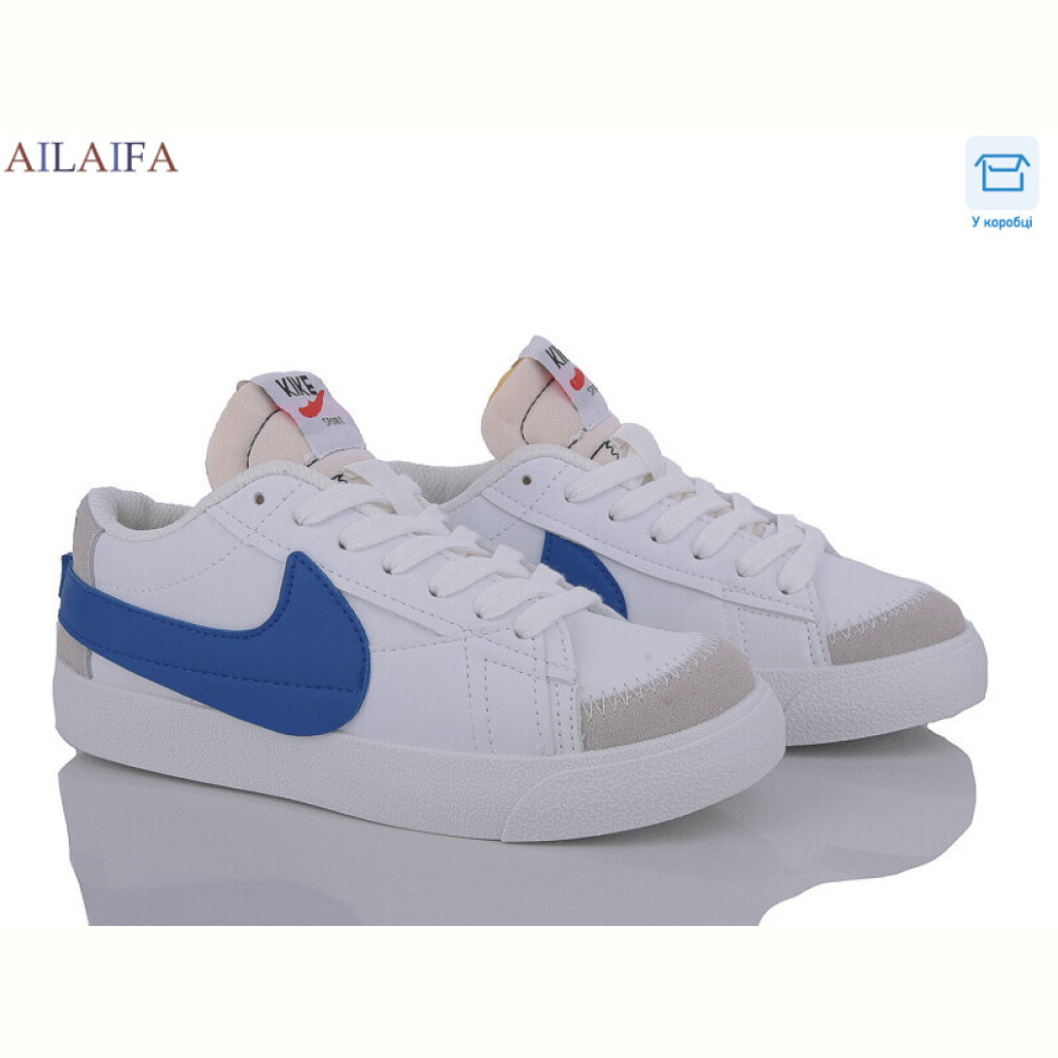 Кроссовки Ailaifa K011 white-blue Кроссовки Ailaifa K011 white-blue