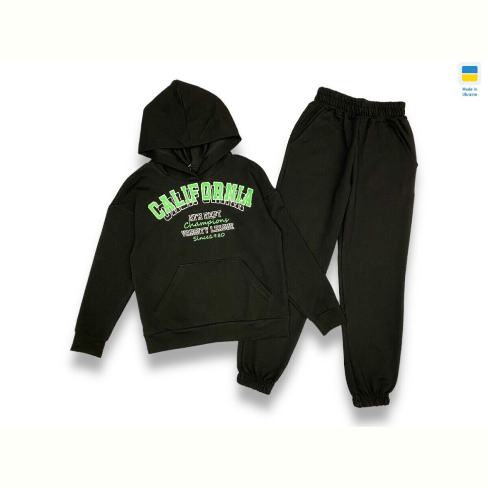 Спортивный костюм LiMa 2403 black-green (128-152)