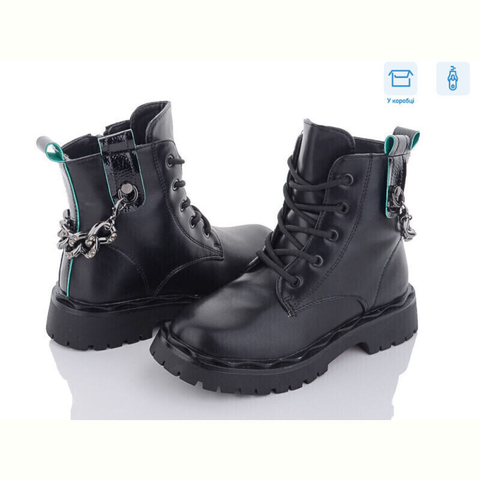 Ботинки Obuvok 2101B black/green