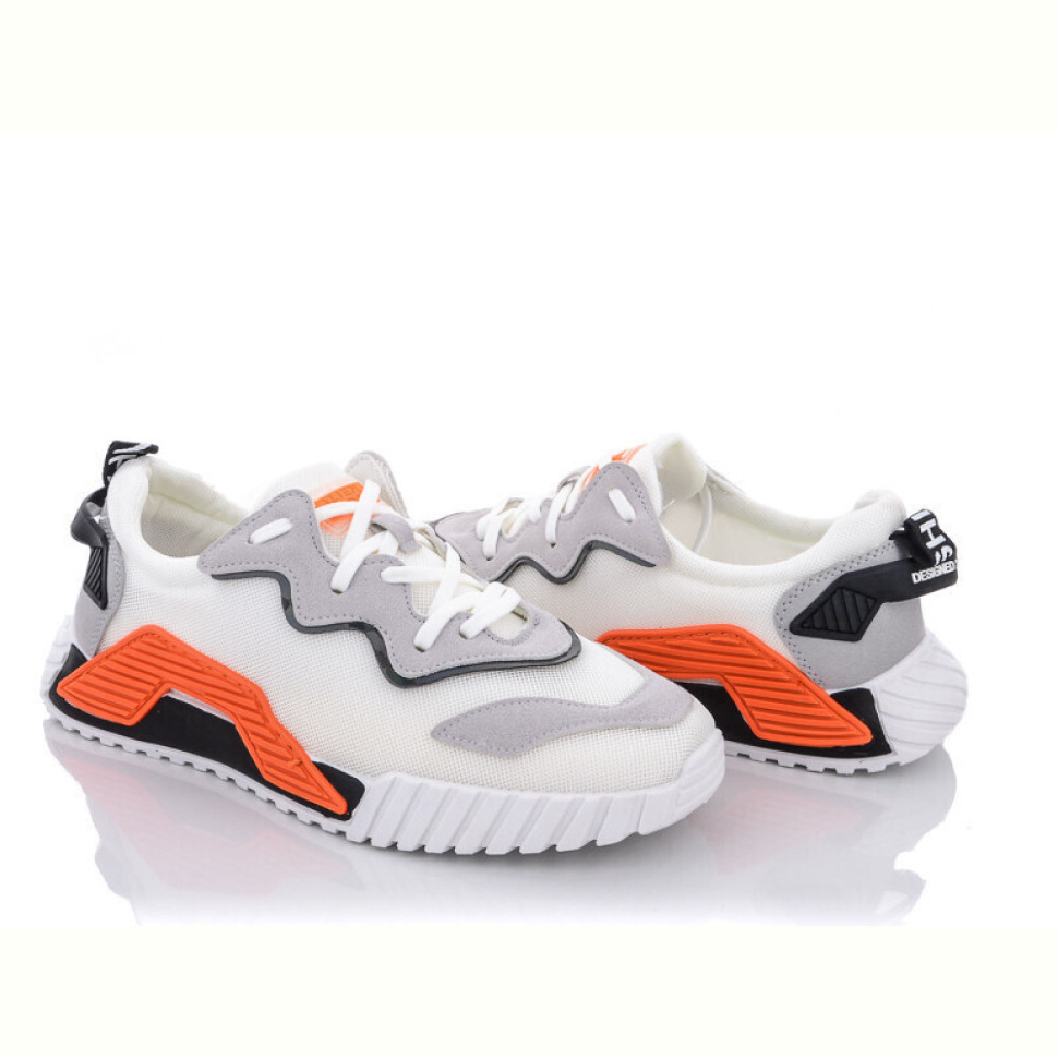 Кроссовки Violeta S24(L-1) white-orange
