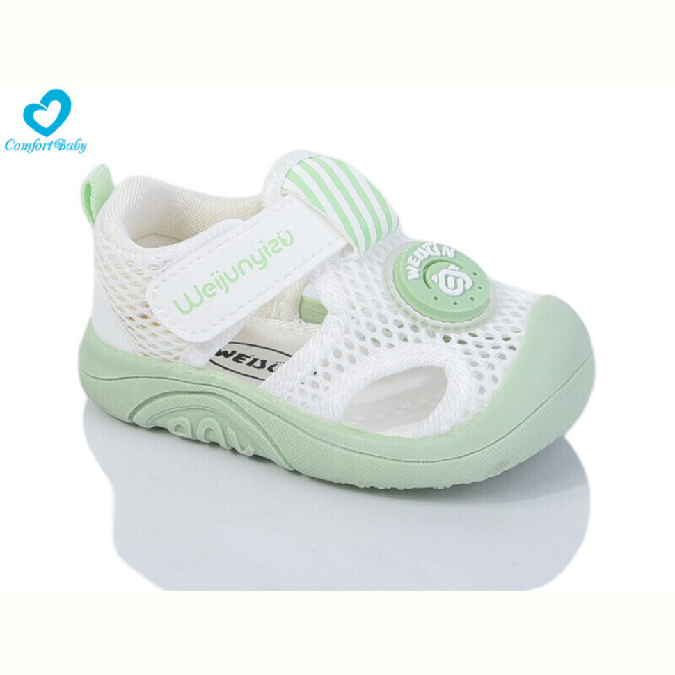 Босоножки Comfort-baby 1732 білий-зелений