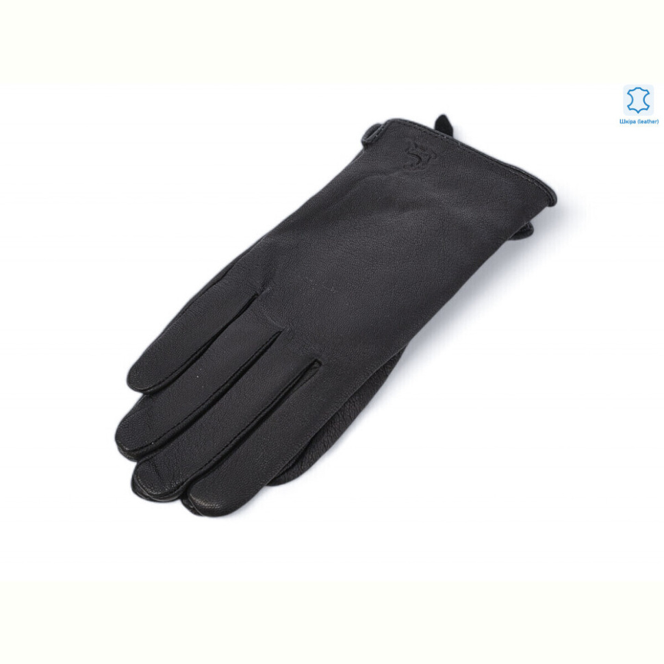 Перчатки RuBi 1 black шкіра олень махра
