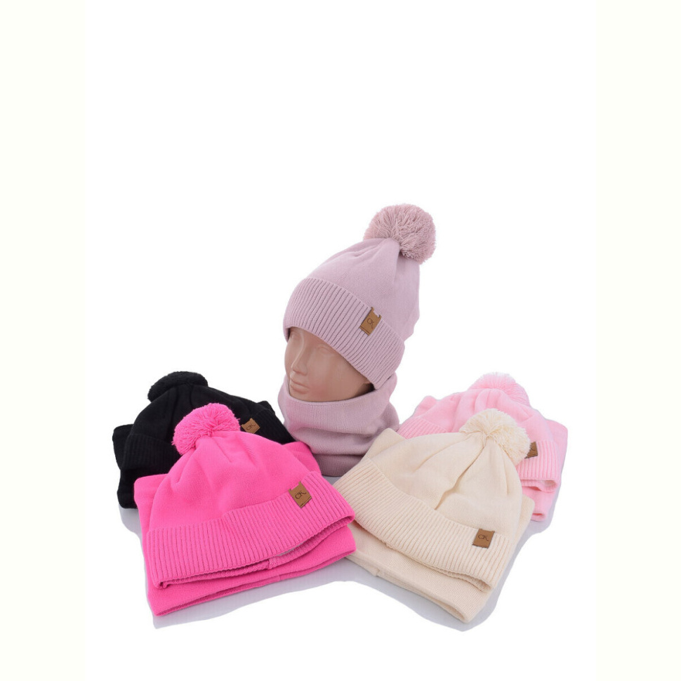 Шапка STARK Набір шапка+баф на флісі дівчинка mix Шапка STARK Набір шапка+баф на флісі дівчинка mix