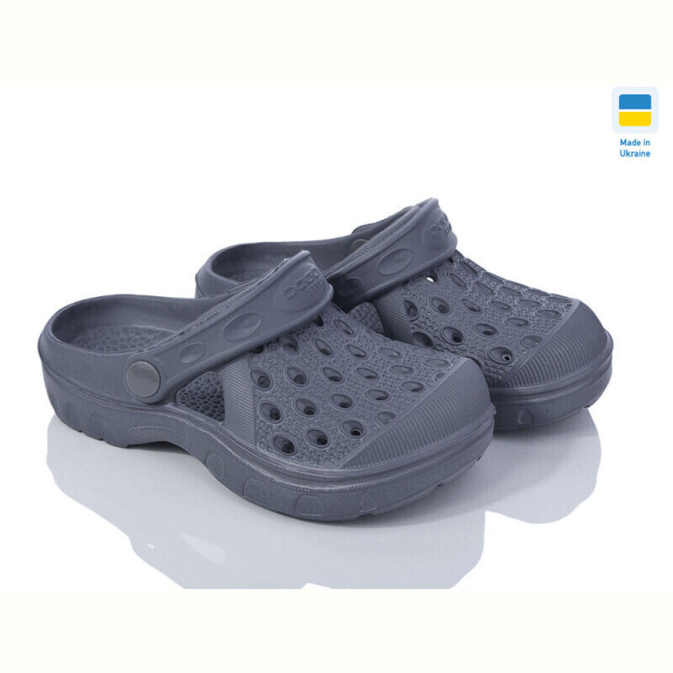 Кроксы Golden Lion 327 т.сірий
