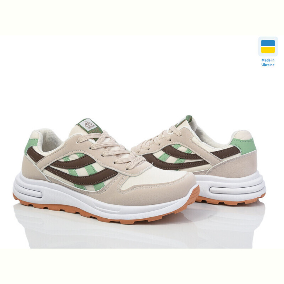 Кроссовки Progress Гіпаніс Ж693 молочний-зелений