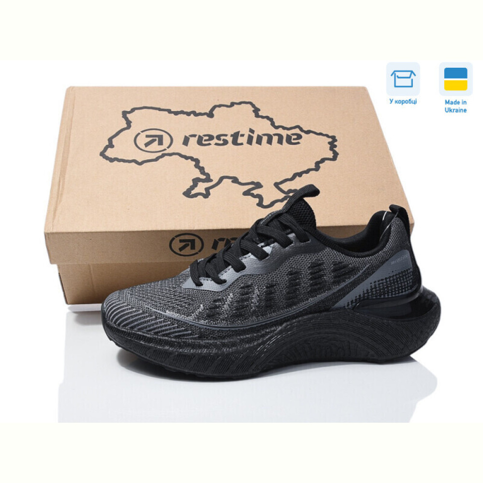 Кроссовки Restime UWL25525 black-grey Кроссовки Restime UWL25525 black-grey