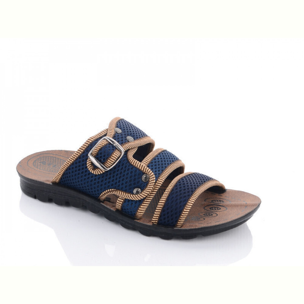 Шлепки ВЗУТТЯ+ E02-01 d.blue