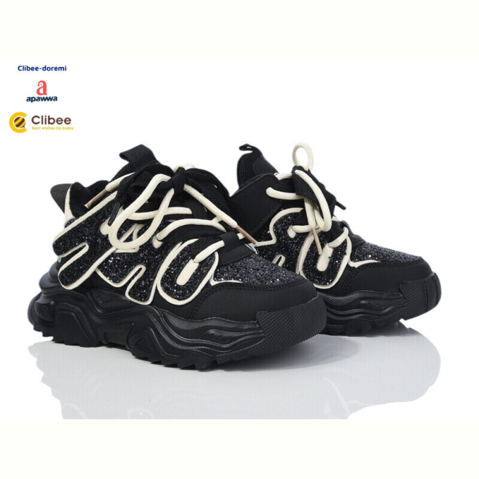 Кроссовки Clibee-Doremi A6557 black фліс