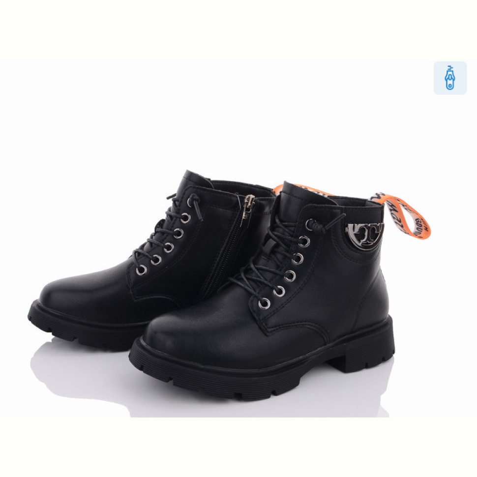 Ботинки Violeta Y106(7603) black-orange Ботинки Violeta Y106(7603) black-orange