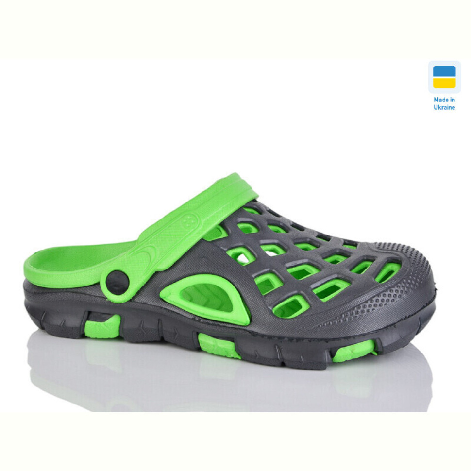 Кроксы Inblue 308 сіро-салатовий