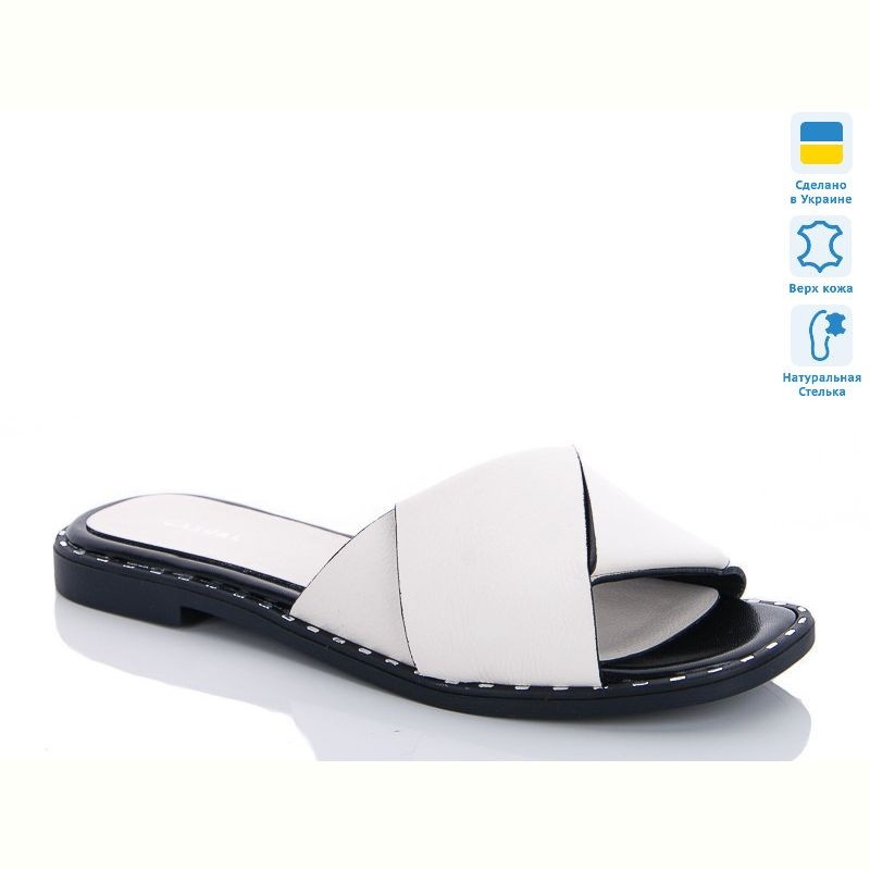 Шлепки Elite shoes С.17-001-13К-14-лотос кожа-черн.лотос-Arabica TR черн.серебро