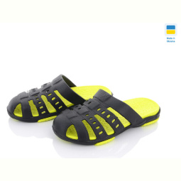 Шлепки Inblue СЛП04 маріо чорно-салатовий