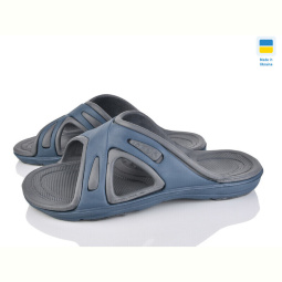 Шлепки Vladimir Крок С32 сіро-т.синій