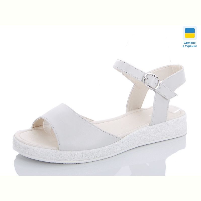 Босоножки Elite shoes С.16-005-22К-15-слоновая кость-сахара перл.-с.159s бел.
