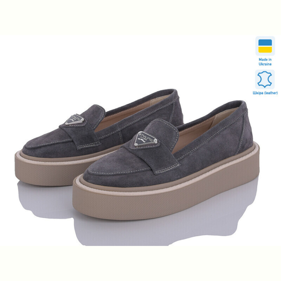 Туфли G-Aira 606 сірий замш