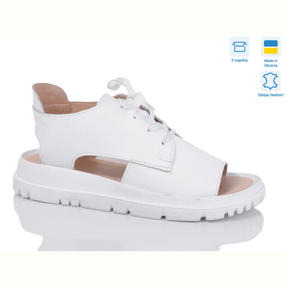 Босоножки Lena 002-5 біла шкіра