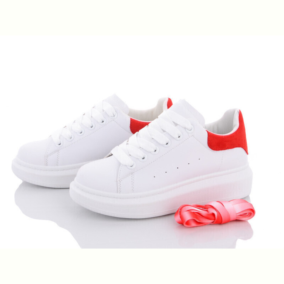 Кроссовки Violeta 20-657 white-red