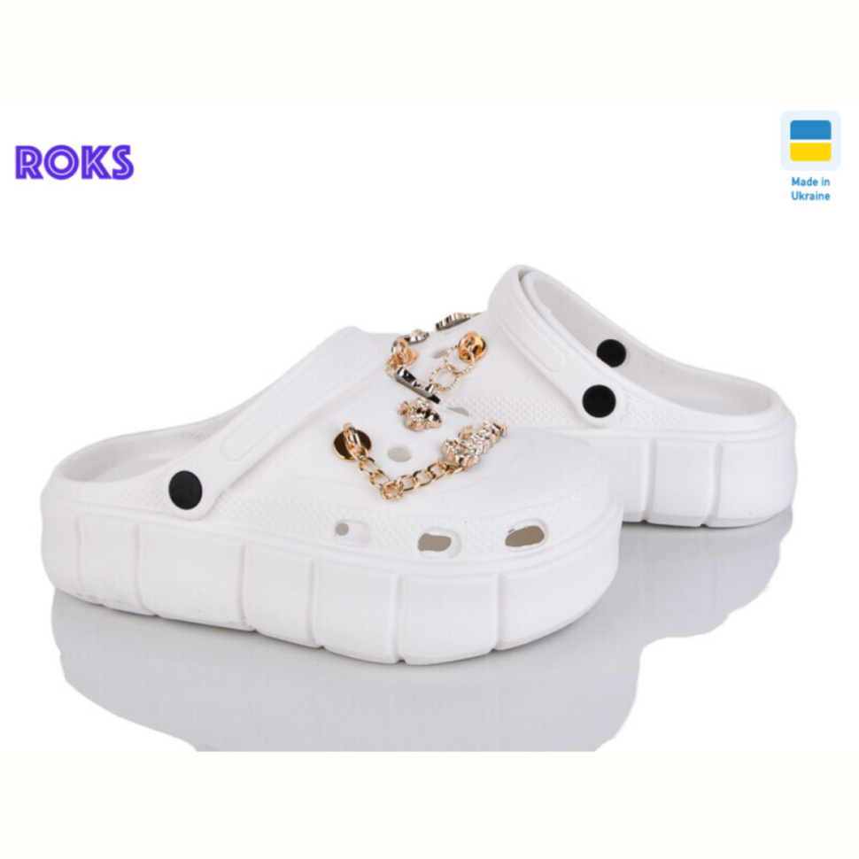 Кроксы Roks 152-9019 білий