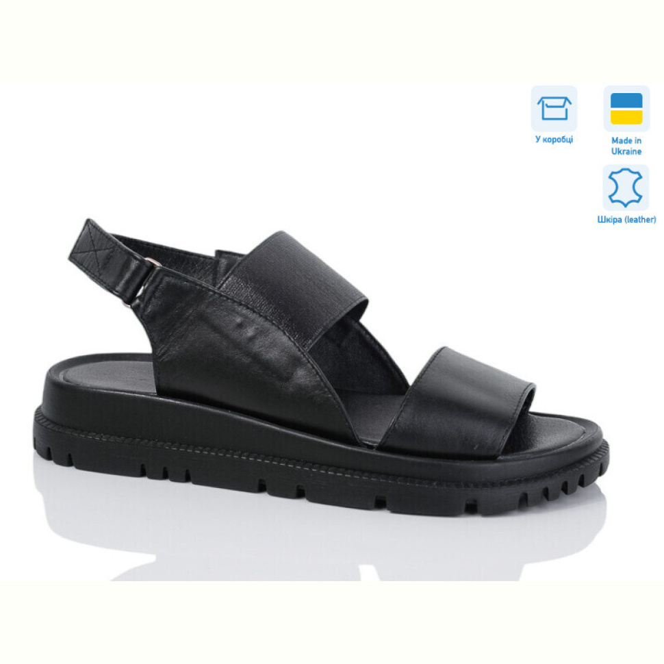 Босоножки Lena 002-10 чорна шкіра