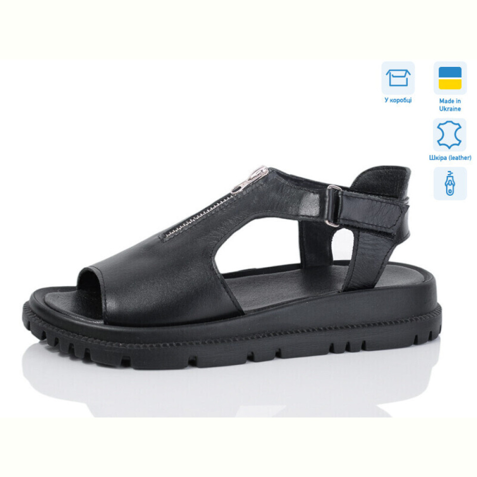 Босоножки Lena 002-11 чорна шкіра