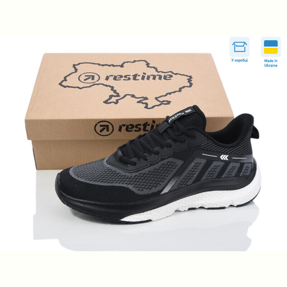 Кроссовки Restime EML25507 black-silver
