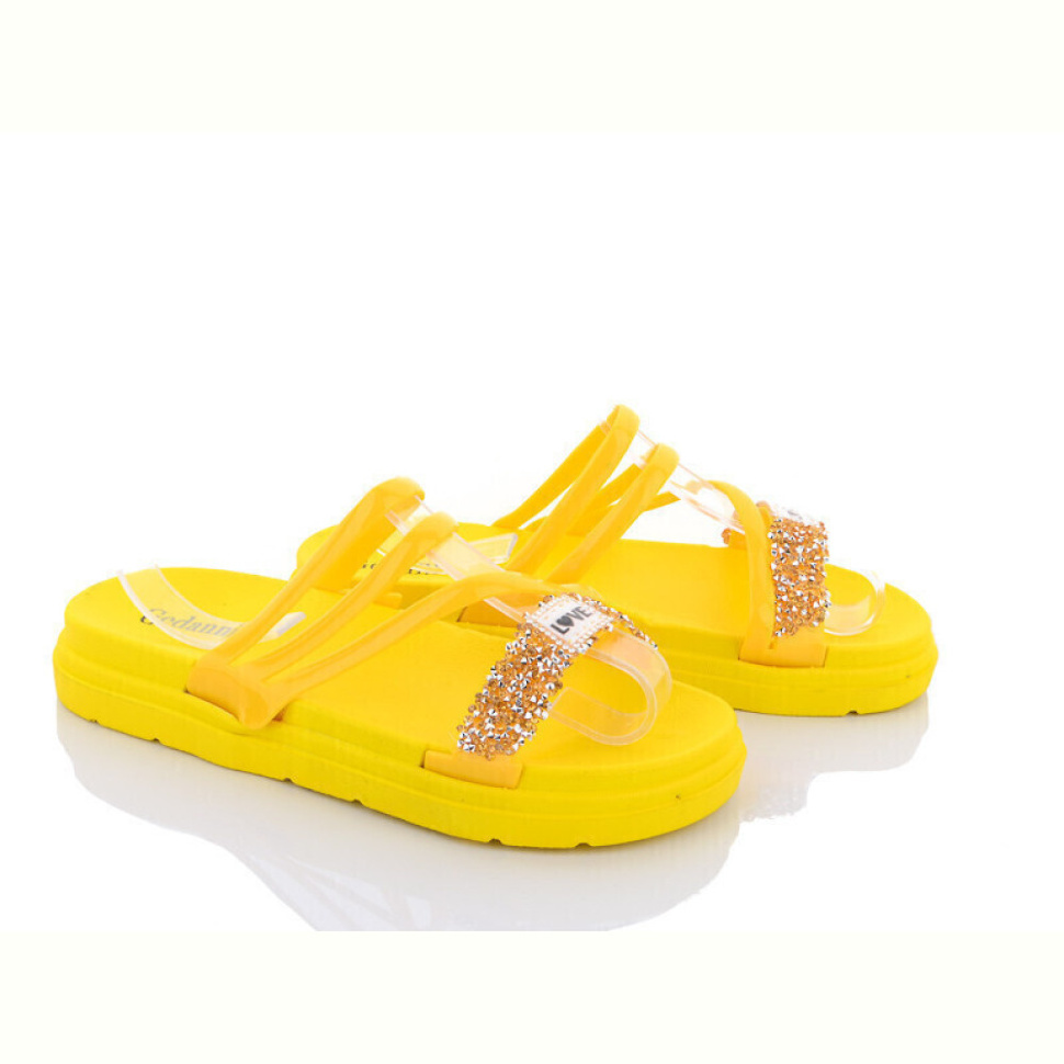 Шлепки Lion D18 жовтий