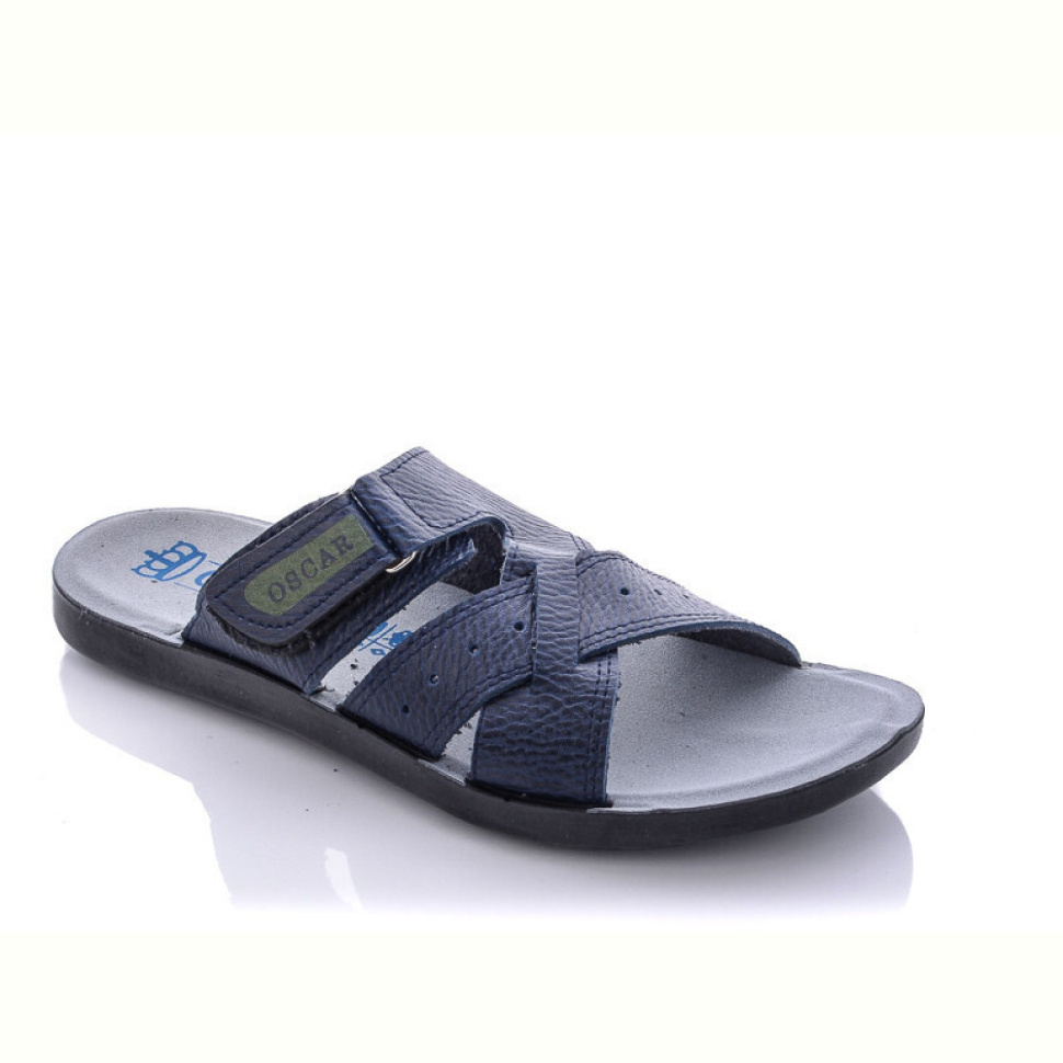 Шлепки Oscar 34 кожа синий